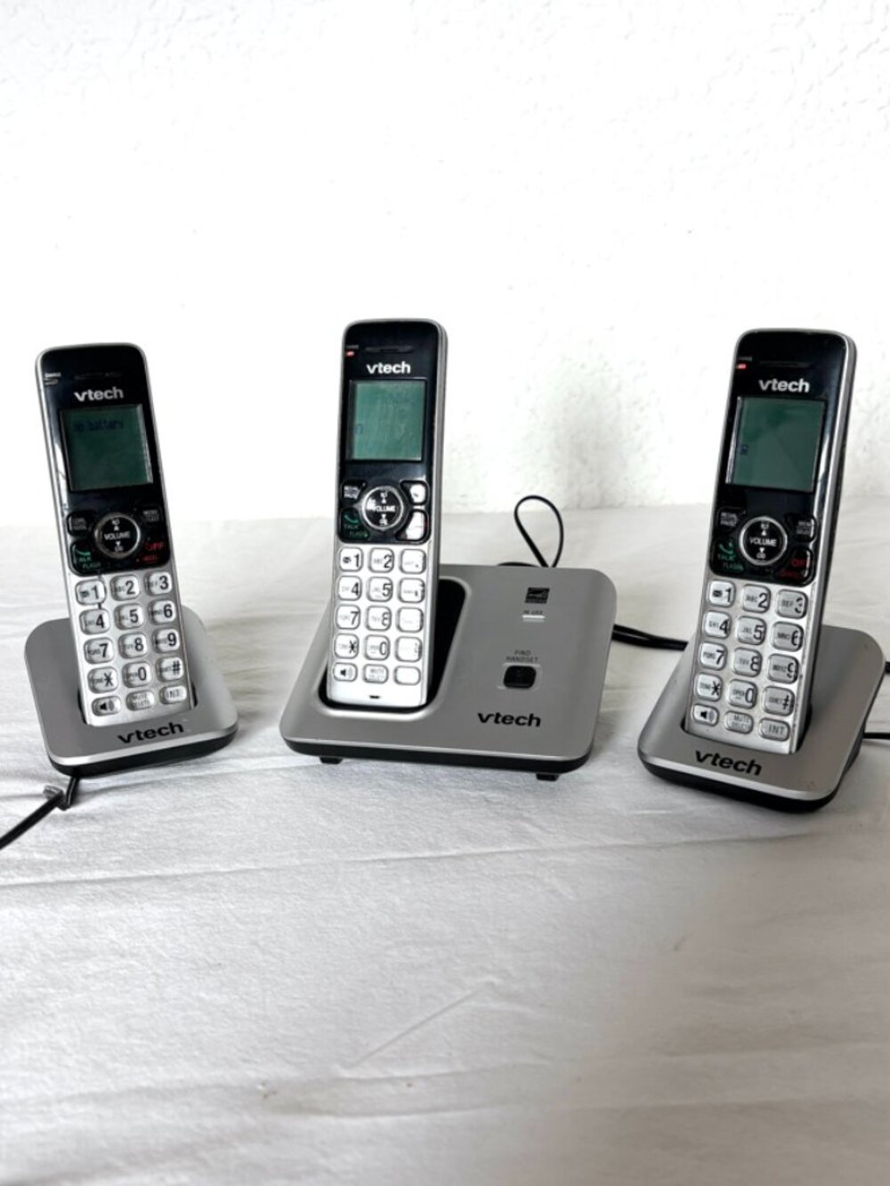 Vtech Cordless 3-Handset Telephone System | DECT 6.0 Landline Expandable